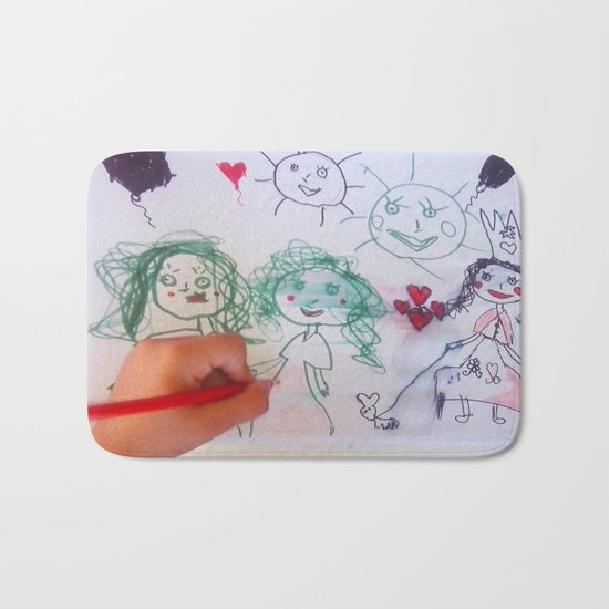 Me and my friends | Kids Drawing Bath Mat