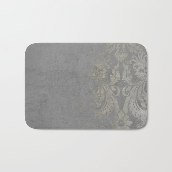 Grunge Damask Bath Mat
