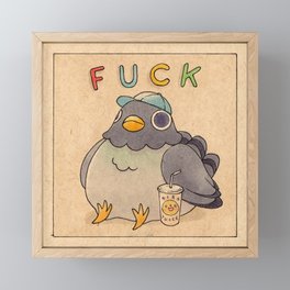 'Fuck' Pigeon 01 Framed Mini Art Print