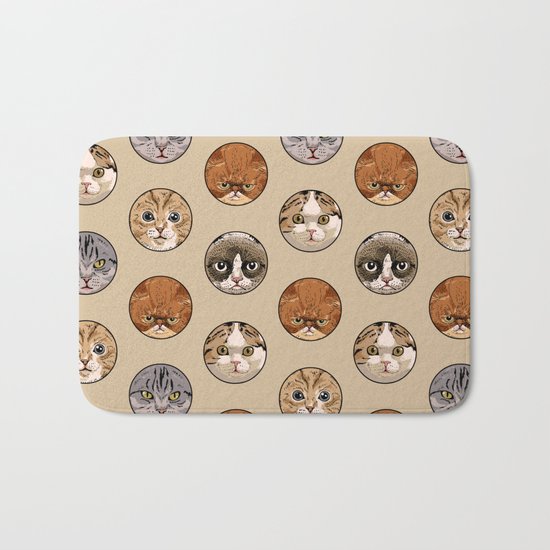 Polka Meaw Bath Mat