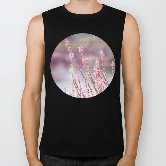 Pink flowers Biker Tank