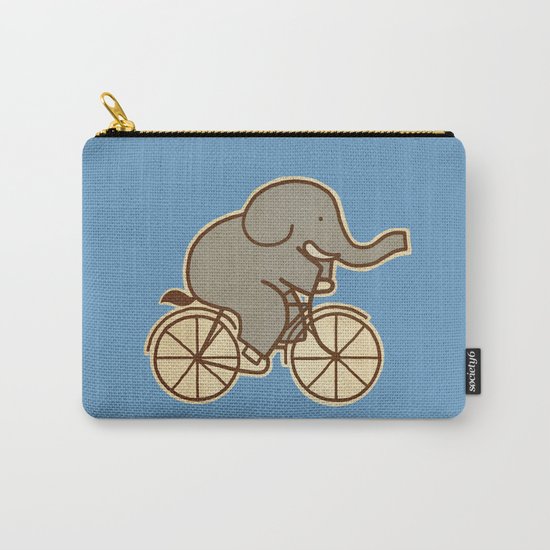 Elephant Cycle - colour option Carry-All Pouch