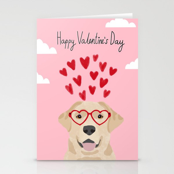 Yellow Lab valentines day labrador retriever dog breed must have gifts retrievers Stationery Cards
