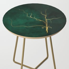 Kintsugi Emerald #green #gold #kintsugi #japan #marble #watercolor #abstract Side Table