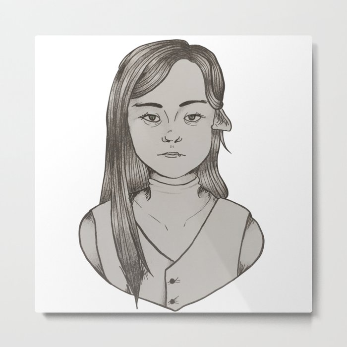 Girl's face Metal Print
