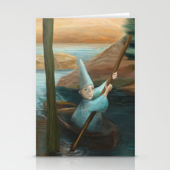 In his Boat Stationery Cards