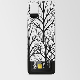 Winter Snow white silhouette nature wild forest and tree  Android Card Case