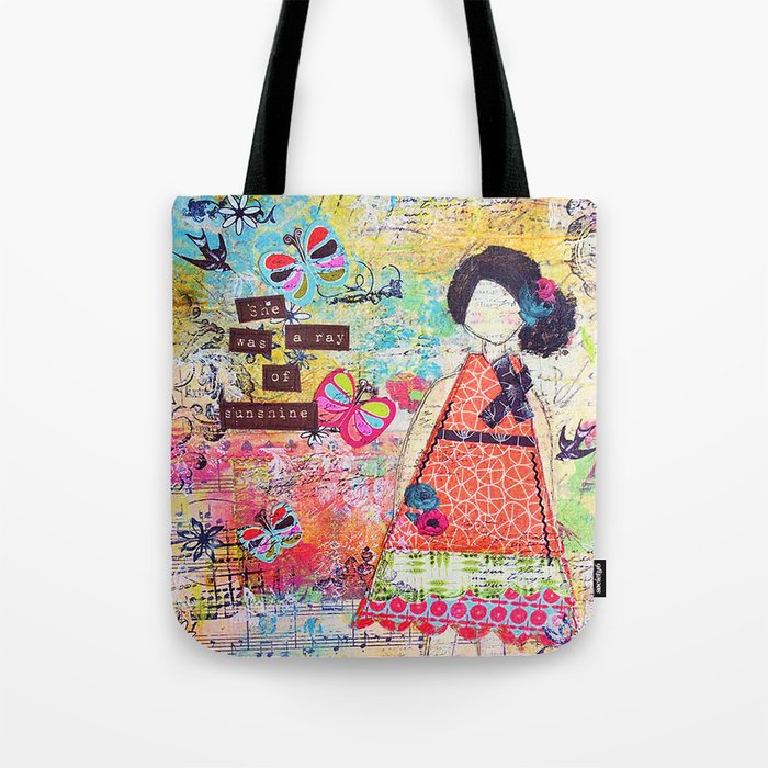 'She was a Ray of Sunshine' by Jolene Ejmont Tote Bag