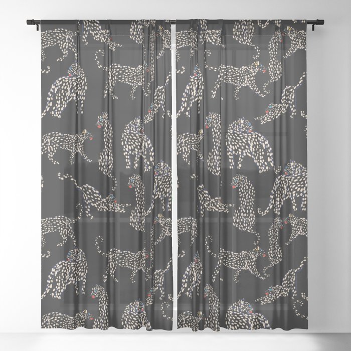 Boho modern black cheetah