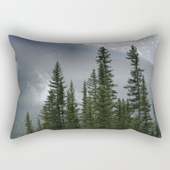 Misty Mountain Top Rectangular Pillow