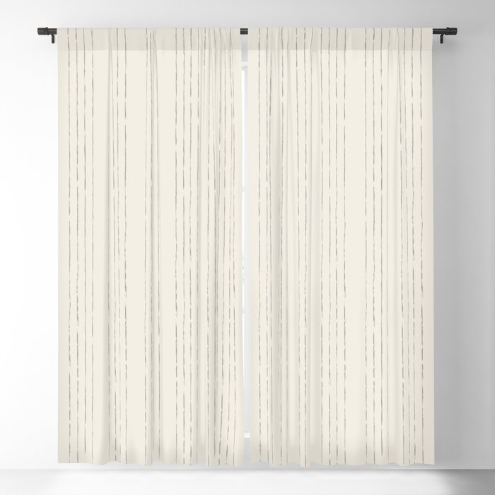 Lines #5 (Cream & Gray) Blackout Curtain