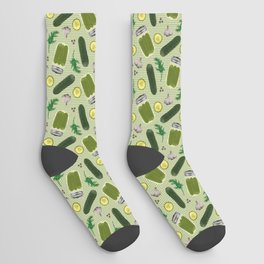 Pickles Socks | Pickling, Big Dill, Pattern, Pickle Jar, Pickle Lover, Canning, Peppercorn, Green, Kitchen, Graphicdesign 