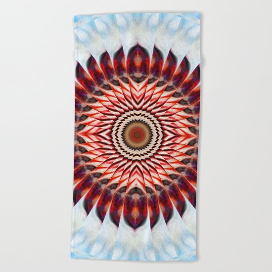 Windmill mandala Beach Towel