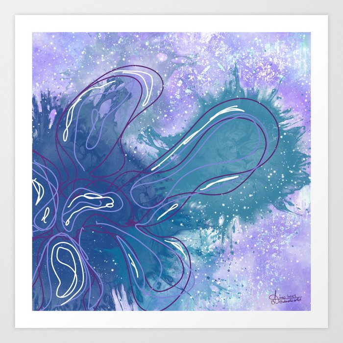 Abstract flower Art Print