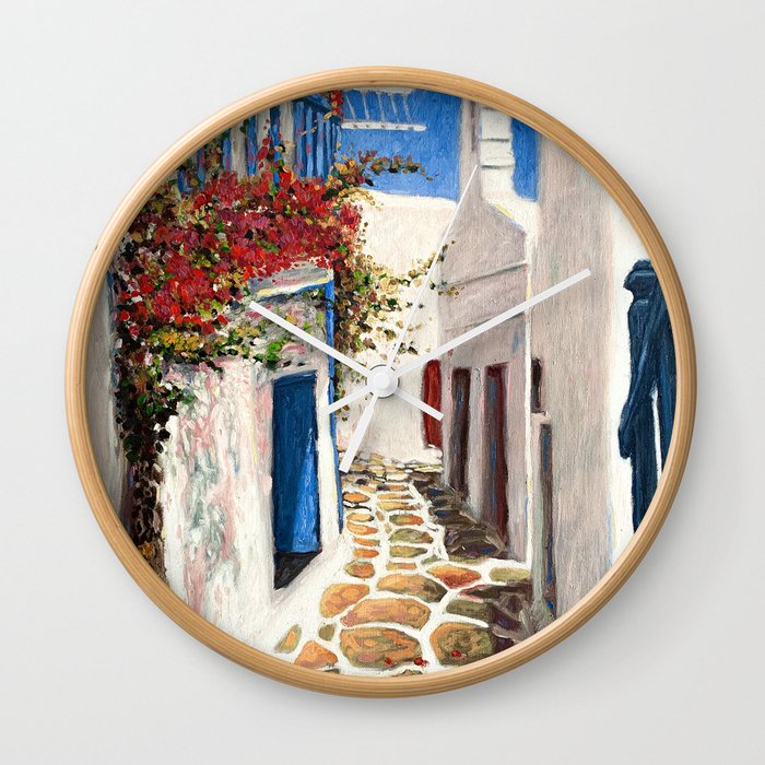 Mykonos Town, Greece Wall Clock