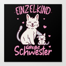 I Will Be A Big Sister In 2022 For Siblings Canvas Print
