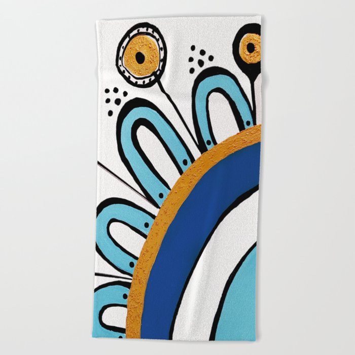 Turkish eye / Ojo turco 02 Beach Towel