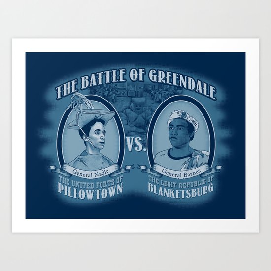 Pillowtown vs Blanketsburg Art Print