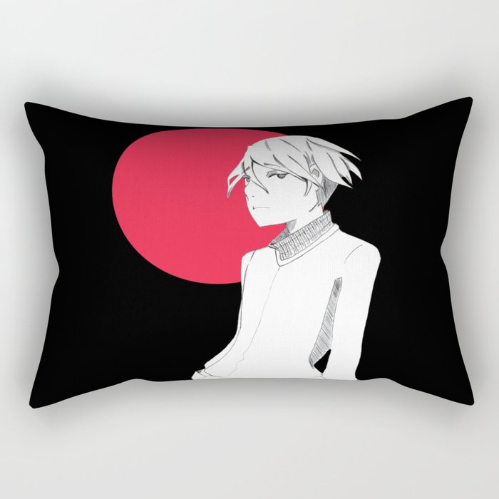 Red Moon Rectangular Pillow