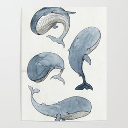 Dancing Whales Poster