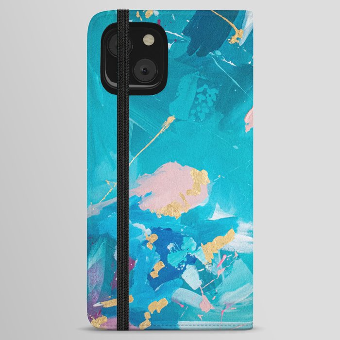 Daydream - Abstract Art hand painted with Gold foil iPhone Wallet Case