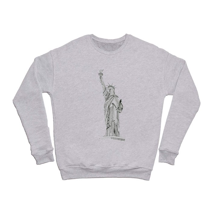 Statue of Liberty Zentangle Crewneck Sweatshirt