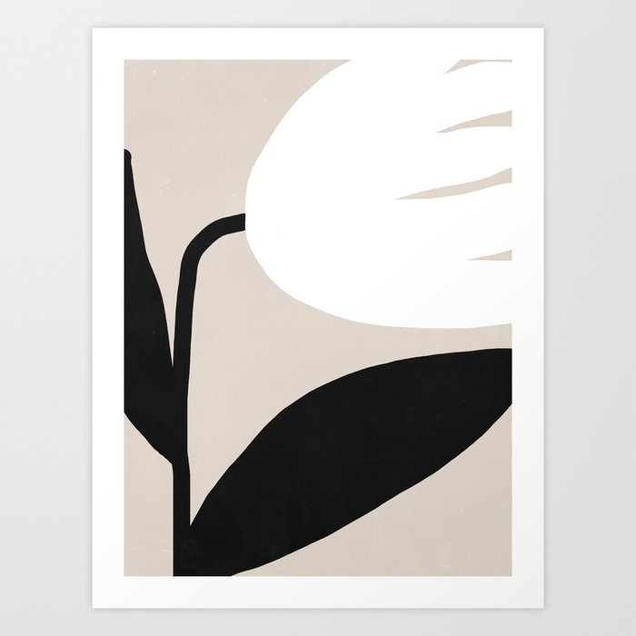 Abstract Flora - neutral Art Print
