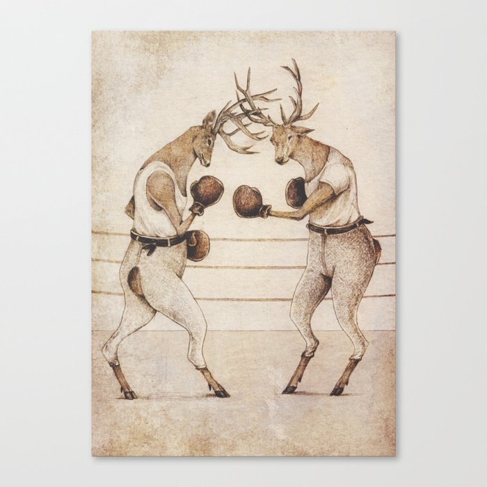 Wild Boxing Canvas Print