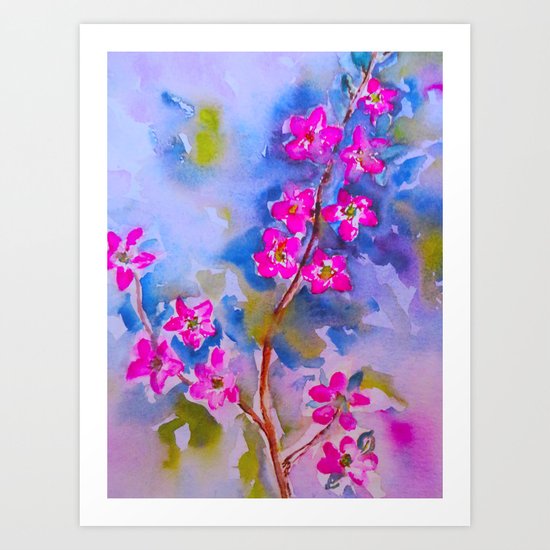 Watercolor Flowers Art Print