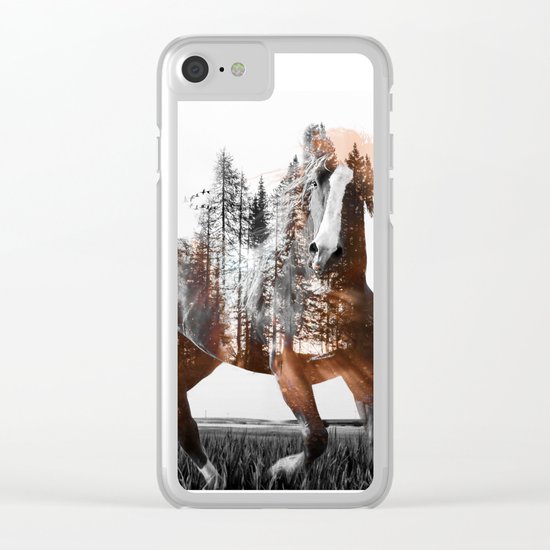 Sunset Rider Clear iPhone Case