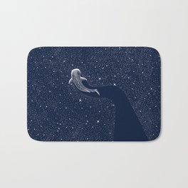 Star Eater Bath Mat | Curated, Digital, Whaleshark, Artsy, Peaceful, Cosmos, Illustration, Starry, Stars, Space 