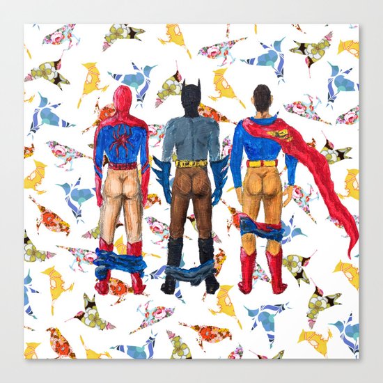 Super Hero BUTTs | It's a bird, it's a plane, it's... a booty Canvas Print