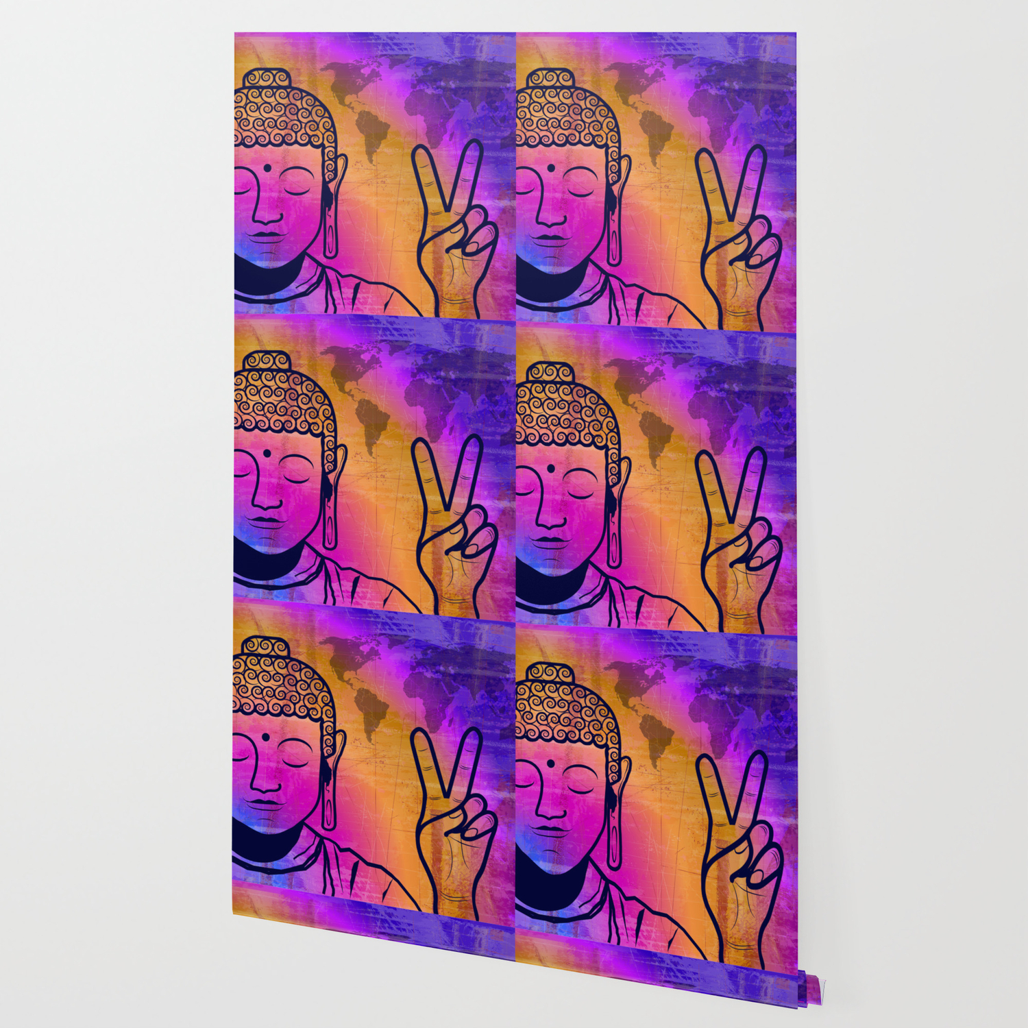 Buddha World Peace Wallpaper By Cr8tv Society6