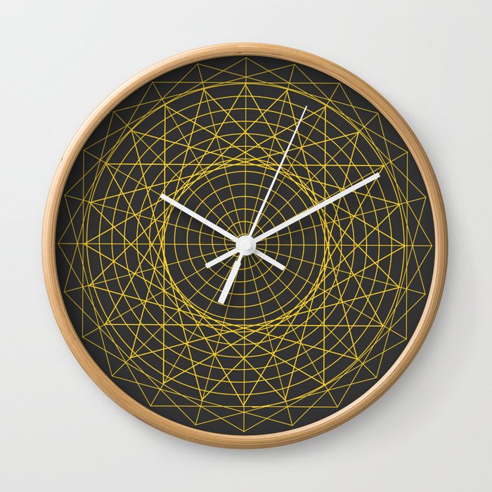 Golden Geometry Wall Clock