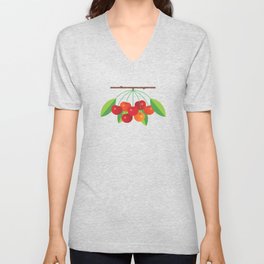 Fruit: Cherry V Neck T Shirt