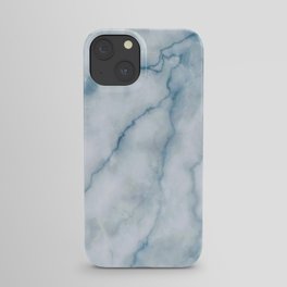Light blue marble texture iPhone Case