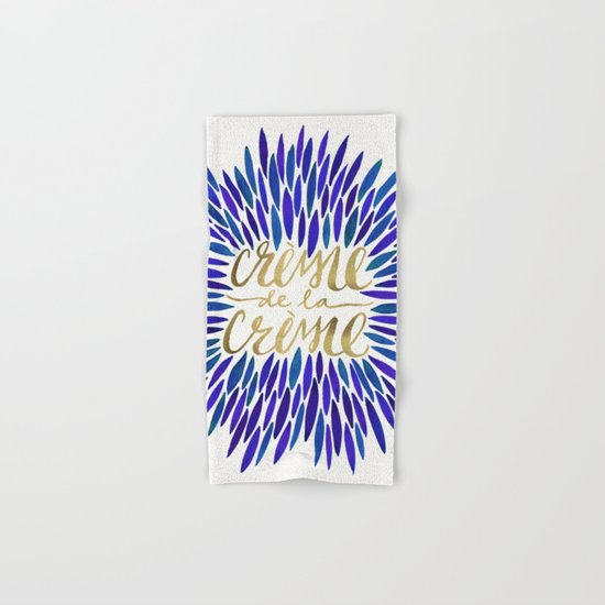 Crème de la Crème – Navy & Gold Hand & Bath Towel