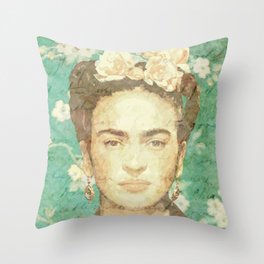 Rosas para Frida Throw Pillow