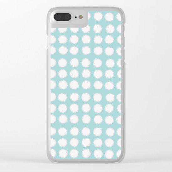 milk glass polka dots Clear iPhone Case
