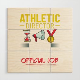 Athletic Director Training Coach Program Team Wood Wall Art