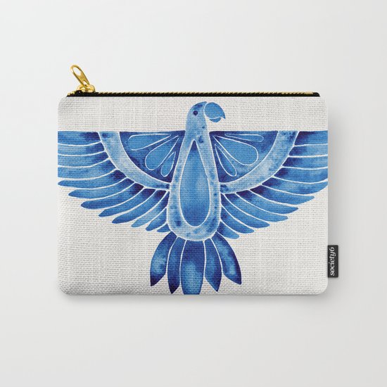 Navy Parrot Carry-All Pouch