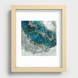 Abalone Shell Pearl and Silver 2 Recessed Framed Print