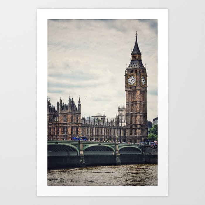 Big Ben Across the River Thames Art Print by Nathan Hernandez ...