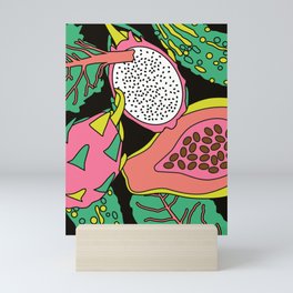Okinawa Exotic Goya, bitter melon, papaya, Karela, dragonfruit, pavakkai Mini Art Print