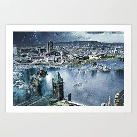 Earth Falls Away Art Print