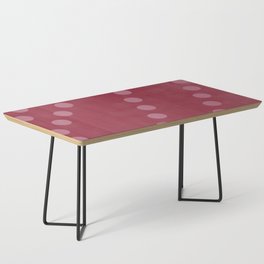 Modern Dots Abstract Pattern Red Painting Lines  Coffee Table
