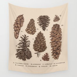 Pinecones Wall Tapestry