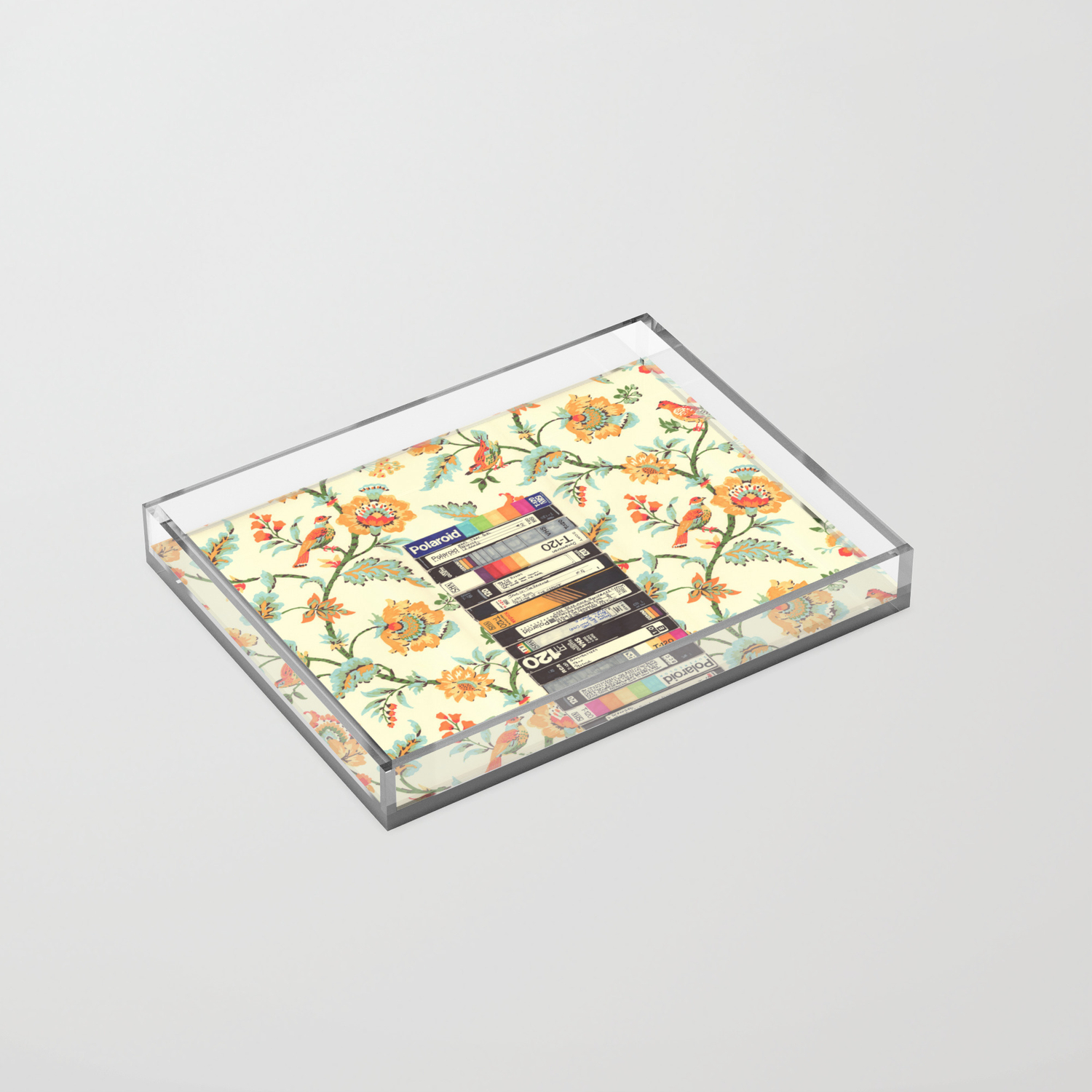 Vhs Entry Hall Wallpaper Acrylic Tray By Hollisbrownthornton Society6