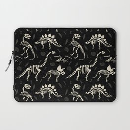 Dinosaur Fossils on Black Laptop Sleeve