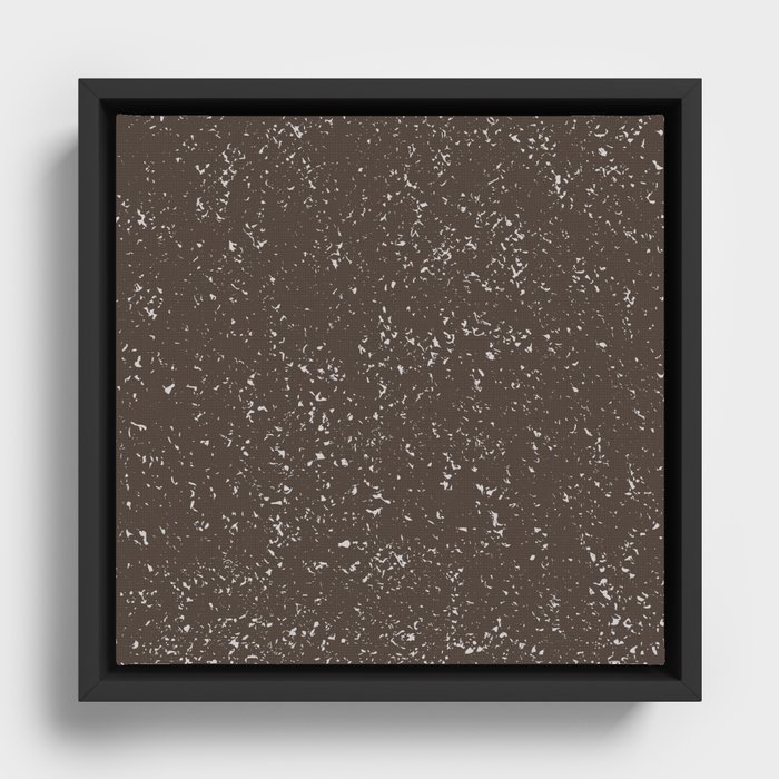 Dark brown texture Framed Canvas